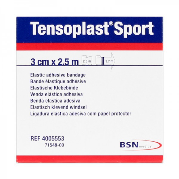 Tensoplast Sport 3 cm x 2,5 metros: Venda elástica adesiva porosa